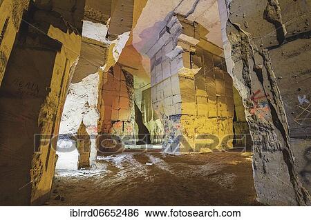 Stock Photograph - Marl Pits, Lost Place, Belgium, Europe. Fotosearch