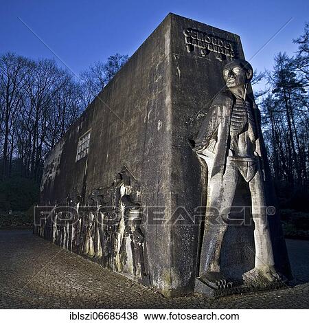 Memorial Bittermark, in the evening, artist Karel Niestrath and architect Will Schwarz, Dortmund, Ruhr area, North Rhine-Westphalia, Germany, Europe View Large Photo Image Stock Photo - Memorial Bittermark, in the evening, artist Karel Niestrath and architect Will Schwarz, Dortmund, Ruhr area, North Rhine-Westphalia, Germany, Europe. Fotosearch