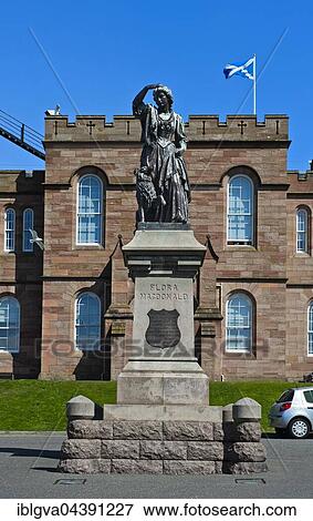 Memorial to Flora MacDonald in front of Inverness Castle, Flag of Scotland, Inverness, Scotland, UK View Large Photo Image Stock Photo - Memorial to Flora MacDonald in front of Inverness Castle, Flag of Scotland, Inverness, Scotland, UK. Fotosearch