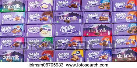 Milka chocolates different varieties wallpaper, Germany, Europe View Large Photo Image Stock Image - Milka chocolates different varieties wallpaper, Germany, Europe. Fotosearch