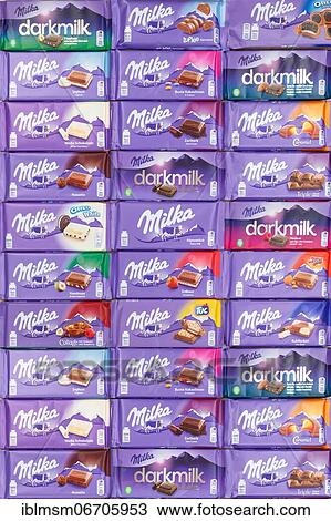 Milka chocolates different varieties wallpaper, Germany, Europe View Large Photo Image Stock Image - Milka chocolates different varieties wallpaper, Germany, Europe. Fotosearch