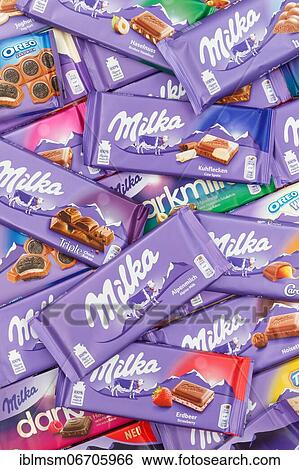 Milka chocolates different varieties wallpaper, Germany, Europe View Large Photo Image Stock Photograph - Milka chocolates different varieties wallpaper, Germany, Europe. Fotosearch