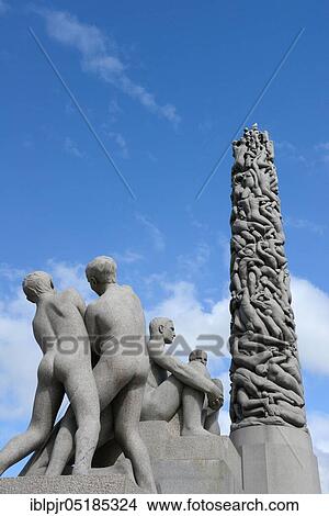 Monolith and human figures, Vigelandpark in Frognerpark, Oslo, Norway, Europe View Large Photo Image Picture - Monolith and human figures, Vigelandpark in Frognerpark, Oslo, Norway, Europe. Fotosearch