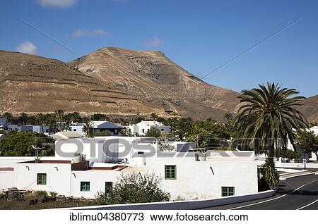 Stock Image - Montana de Medio mountain, Los Ajaches mountain range, Yaiza, Lanzarote, Canary Islands, Spain, Europe. Fotosearch
