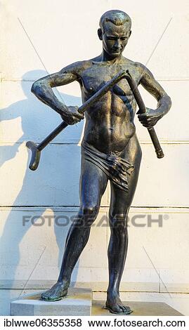 Monument of the crutch breaker at the Column Bridge, Spa Park, Kupelny Park, Piestany, Slovakia, Europe View Large Photo Image Stock Photo - Monument of the crutch breaker at the Column Bridge, Spa Park, Kupelny Park, Piestany, Slovakia, Europe. Fotosearch