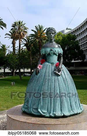 Stock Photo - Monument to Empress Elisabeth of Austria-Hungary, artist Lagoa Henriques, called Sissi, Sisi, Funchal, Madeira, Portugal, Europe. Fotosearch