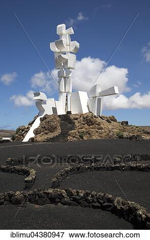 Stock Photo - Monumento al Campesino or Monumento a la Fecundidad, by César Manrique, San Bartolome, Lanzarote, Canary Islands, Spain, Europe. Fotosearch