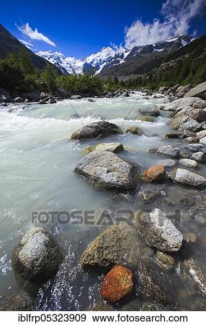 Morteratsch Valley, Piz Palue, 3905 m, Piz Bernina, 4049 m, Biancograt, Morteratsch Glacier, Grisons, Switzerland, Europe View Large Photo Image Stock Photo - Morteratsch Valley, Piz Palue, 3905 m, Piz Bernina, 4049 m, Biancograt, Morteratsch Glacier, Grisons, Switzerland, Europe. Fotosearch