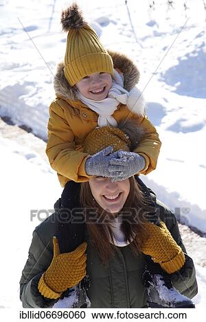 Mother and daughter, 6 years old, in winter in the snow, Karlovy Vary, Czech Republic, Europe View Large Photo Image Stock Image - Mother and daughter, 6 years old, in winter in the snow, Karlovy Vary, Czech Republic, Europe. Fotosearch