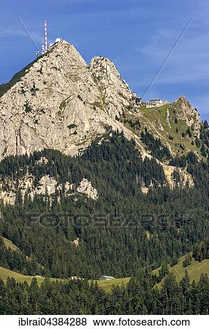 Mount Wendelstein with transmitter of Bavarian Broadcasting at the peak and mountain station of the Wendelstein gondola, Mangfall mountains, Bavarian Prealps, Upper Bavaria, Bavaria, Germany, Europe View Large Photo Image Stock Photo - Mount Wendelstein with transmitter of Bavarian Broadcasting at the peak and mountain station of the Wendelstein gondola, Mangfall mountains, Bavarian Prealps, Upper Bavaria, Bavaria, Germany, Europe. Fotosearch