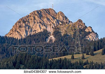 Mount Wendelstein with transmitter of Bavarian Broadcasting at the peak, Mangfall mountains, Bavarian Prealps, Upper Bavaria, Bavaria, Germany, Europe View Large Photo Image Stock Photo - Mount Wendelstein with transmitter of Bavarian Broadcasting at the peak, Mangfall mountains, Bavarian Prealps, Upper Bavaria, Bavaria, Germany, Europe. Fotosearch