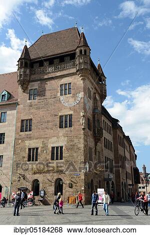 Nassauer Haus, tower house, medieval residential tower, gender tower, Lorenz old town, Nuremberg, Franconia, Middle Franconia, Bavaria, Germany, Europe View Large Photo Image Stock Photo - Nassauer Haus, tower house, medieval residential tower, gender tower, Lorenz old town, Nuremberg, Franconia, Middle Franconia, Bavaria, Germany, Europe. Fotosearch