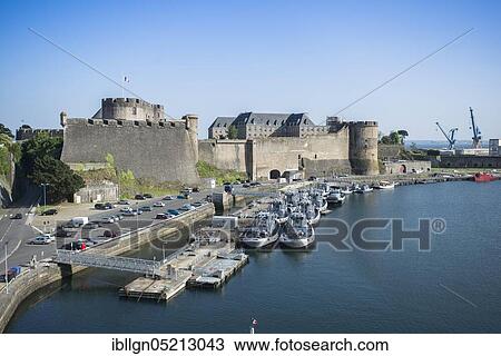 Naval port and fortress, Brest Musée-Château National de La Marine, Brest, Brittany, France, Europe View Large Photo Image Stock Image - Naval port and fortress, Brest Musée-Château National de La Marine, Brest, Brittany, France, Europe. Fotosearch