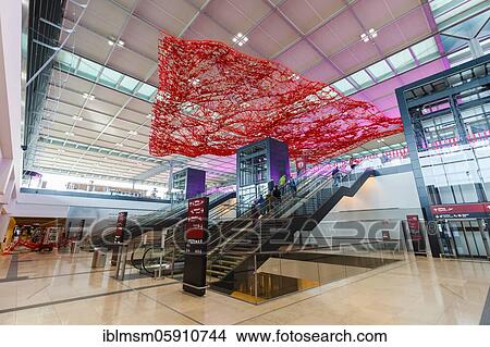 Picture - New Berlin Brandenburg BER Willy Brandt Airport Terminal 1, Berlin, Germany, Europe. Fotosearch