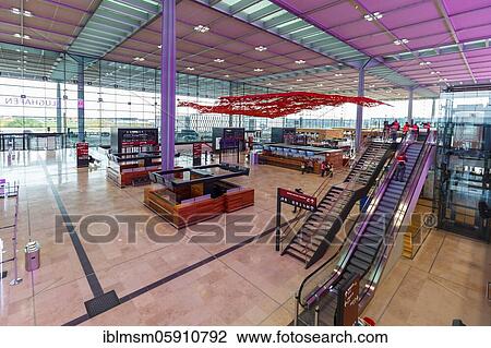 Stock Image - New Berlin Brandenburg BER Willy Brandt Airport Terminal 1 in Berlin, Germany, Europe. Fotosearch