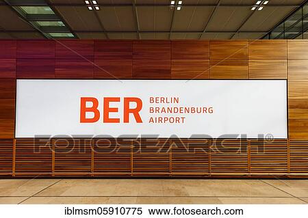 Stock Photography - New Berlin Brandenburg BER Willy Brandt Airport Terminal 1 in Berlin, Germany, Europe. Fotosearch