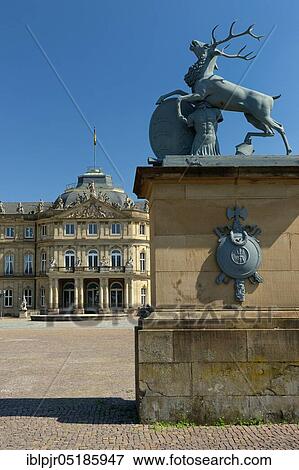 New Palace (Neues Schloss), Stuttgart, Baden-Wuerttemberg, Germany, Europe View Large Photo Image Stock Photo - New Palace (Neues Schloss), Stuttgart, Baden-Wuerttemberg, Germany, Europe. Fotosearch