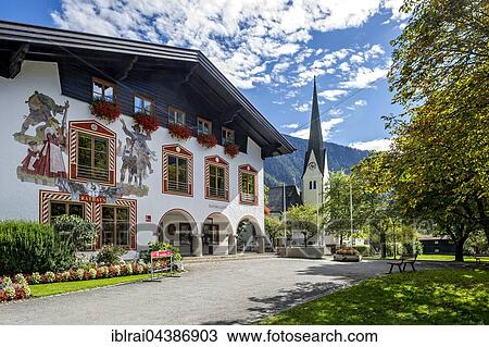 New townhall, Parish Church of St. Margareth, Bayrischzell, Upper Bavaria, Bavaria, Germany, Europe View Large Photo Image Stock Image - New townhall, Parish Church of St. Margareth, Bayrischzell, Upper Bavaria, Bavaria, Germany, Europe. Fotosearch