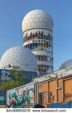 Stock Photograph - NSA listening station, Lost Place, Berlin, Germany, Europe. Fotosearch
