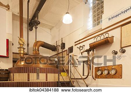 Old beer brewing kettle, beer museum in Zum Schlappeseppel pub, historic centre, Aschaffenburg, Lower Franconia, Franconia, Bavaria, Germany, Europe View Large Photo Image Stock Photo - Old beer brewing kettle, beer museum in Zum Schlappeseppel pub, historic centre, Aschaffenburg, Lower Franconia, Franconia, Bavaria, Germany, Europe. Fotosearch