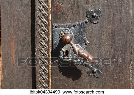 Old doorknob on wooden house door, Marktplatz, Bremen, Germany, Europe View Large Photo Image Stock Image - Old doorknob on wooden house door, Marktplatz, Bremen, Germany, Europe. Fotosearch
