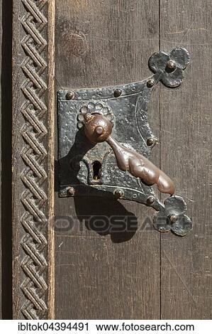 Old doorknob on wooden house door, Marktplatz, Bremen, Germany, Europe View Large Photo Image Stock Image - Old doorknob on wooden house door, Marktplatz, Bremen, Germany, Europe. Fotosearch