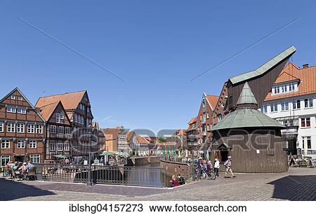 Old harbour, old wooden crane, Stade, Lower Saxony, Germany, Europe View Large Photo Image Stock Image - Old harbour, old wooden crane, Stade, Lower Saxony, Germany, Europe. Fotosearch