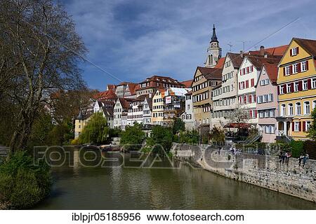 Old town of Tübingen with collegiate church and Hölderlin tower, Neckar, Baden-Württemberg, Germany, Europe View Large Photo Image Stock Photograph - Old town of Tübingen with collegiate church and Hölderlin tower, Neckar, Baden-Württemberg, Germany, Europe. Fotosearch