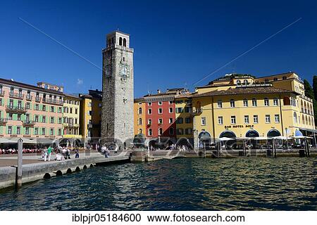 Old town with Torre Apponale, Lake Garda, Riva del Garda, Trentino, Province of Trento, Italy, Europe View Large Photo Image Stock Image - Old town with Torre Apponale, Lake Garda, Riva del Garda, Trentino, Province of Trento, Italy, Europe. Fotosearch