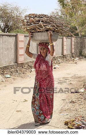 Old woman carrying firewood on head, Bera, Rajasthan, India, Asia View Large Photo Image Stock Image - Old woman carrying firewood on head, Bera, Rajasthan, India, Asia. Fotosearch