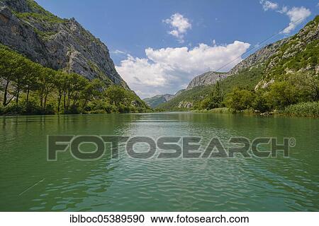 Stock Image - Omis, Cetina, Donji-Tok, Dalmatia, Croatia, Europe. Fotosearch