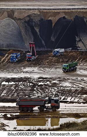 Opencast lignite mine, Garzweiler, Jüchen, Rhenish lignite mining area, North Rhine-Westphalia, Germany, Europe View Large Photo Image Stock Photograph - Opencast lignite mine, Garzweiler, Jüchen, Rhenish lignite mining area, North Rhine-Westphalia, Germany, Europe. Fotosearch