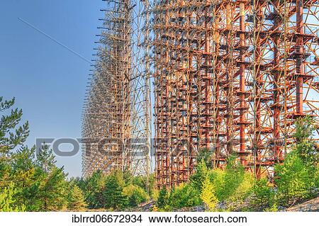 Over horizon radar Woodpecker DUGA-3, Lost Place, Chernobyl exclusion zone, Ukraine, Europe View Large Photo Image Picture - Over horizon radar Woodpecker DUGA-3, Lost Place, Chernobyl exclusion zone, Ukraine, Europe. Fotosearch