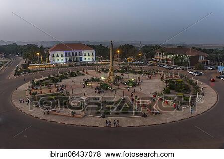Overlook over the Empire square at nightime, Bissau, Guinea Bissau View Large Photo Image Stock Photo - Overlook over the Empire square at nightime, Bissau, Guinea Bissau. Fotosearch