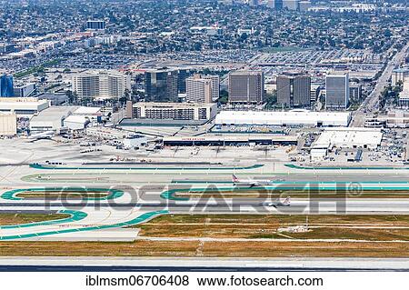 Overview Los Angeles International Airport (LAX) with American Airlines aircraft in Los Angeles, USA, North America View Large Photo Image Stock Photo - Overview Los Angeles International Airport (LAX) with American Airlines aircraft in Los Angeles, USA, North America. Fotosearch