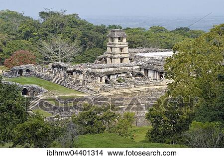 Palace El Palacio, Mayan ruins of Palenque, Palenque, Chiapas, Mexico, Central America View Large Photo Image Picture - Palace El Palacio, Mayan ruins of Palenque, Palenque, Chiapas, Mexico, Central America. Fotosearch