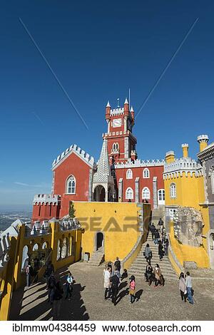 Stock Photo - Palácio Nacional da Pena, Pena National Palace, Sintra, Portugal, Europe. Fotosearch