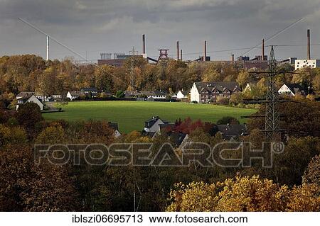 Panorama seen from the Mechtenberg towards the Zollverein colliery, Essen, Ruhr area, North Rhine-Westphalia, Germany, Europe View Large Photo Image Stock Image - Panorama seen from the Mechtenberg towards the Zollverein colliery, Essen, Ruhr area, North Rhine-Westphalia, Germany, Europe. Fotosearch