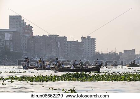 Passenger boats, port of Dhaka, Bangladesh, Asia View Large Photo Image Stock Photo - Passenger boats, port of Dhaka, Bangladesh, Asia. Fotosearch