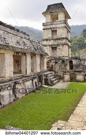 Patio de los Guerreros with tower, Mayan ruins of Palenque, Chiapas, Mexico, Central America View Large Photo Image Stock Photo - Patio de los Guerreros with tower, Mayan ruins of Palenque, Chiapas, Mexico, Central America. Fotosearch