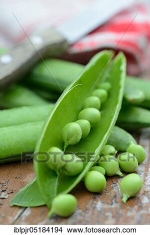 Picture - PeasOpened the pod. Fotosearch