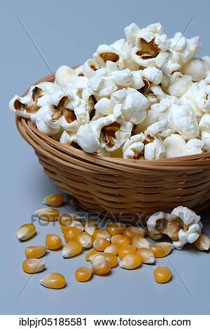 Popcorn in baskets and corn kernels View Large Photo Image Stock Image - Popcorn in baskets and corn kernels. Fotosearch