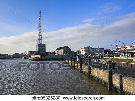 Stock Image - Port Alte Liebe, Cuxhaven, Lower Saxony, Germany, Europe. Fotosearch