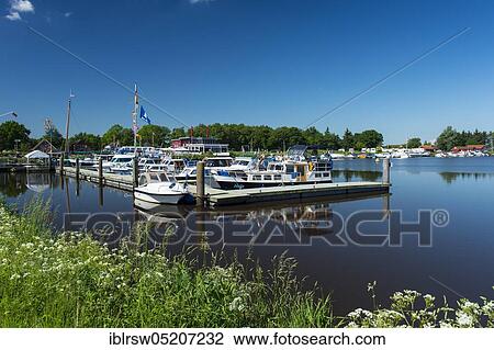 Stock Image - Port of Barssel, Lower Saxony, Germany, Europe. Fotosearch