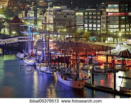Port of Hamburg and landing stages, sports harbour, sailing ships, Hamburg, Germany, Europe View Large Photo Image Stock Image - Port of Hamburg and landing stages, sports harbour, sailing ships, Hamburg, Germany, Europe. Fotosearch