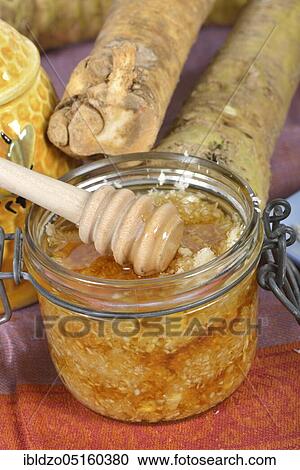 Production horseradish syrup (Cochlearia armoracia) with honey, horseradish View Large Photo Image Stock Image - Production horseradish syrup (Cochlearia armoracia) with honey, horseradish. Fotosearch