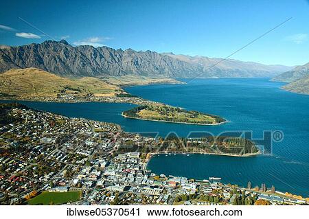 Queenstown, Otago, New Zealand, Oceania View Large Photo Image Stock Image - Queenstown, Otago, New Zealand, Oceania. Fotosearch