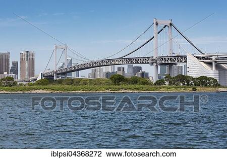 Rainbow Bridge and surrounding Tokyo Bay as seen from Odaiba, Japan, Asia View Large Photo Image Stock Image - Rainbow Bridge and surrounding Tokyo Bay as seen from Odaiba, Japan, Asia. Fotosearch