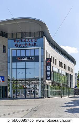 Stock Photography - Rathaus-Galerie Shopping Centre, Hagen, Westphalia, Ruhr Area, North Rhine-Westphalia, Germany, Europe. Fotosearch