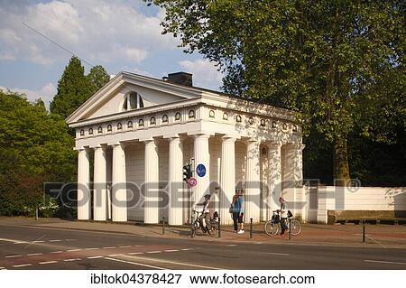 Stock Photo - Ratingen Gate, only remaining town gate, Hofgarten, Düsseldorf, Rhineland, North Rhine-Westphalia, Germany, Europe. Fotosearch